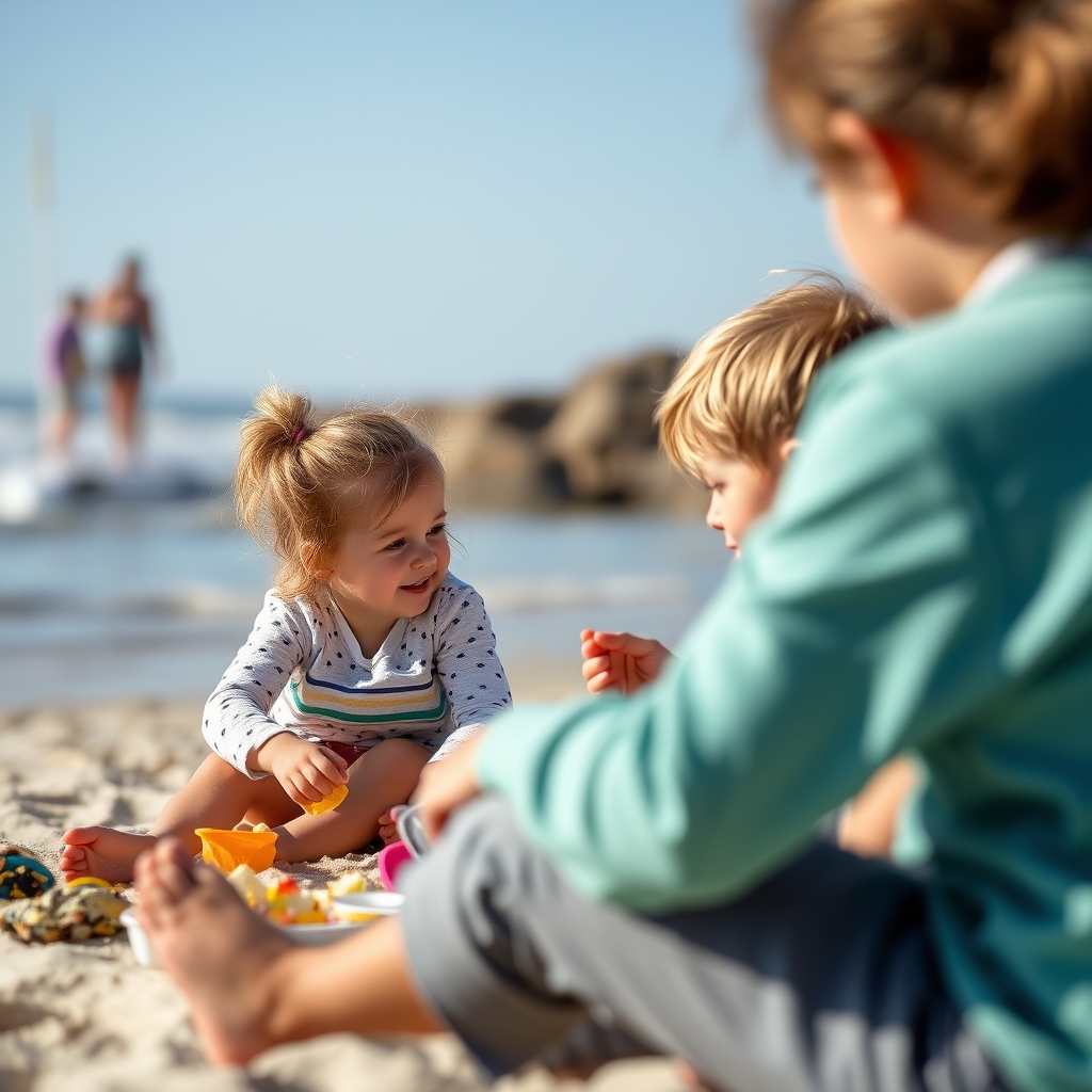 Conseils pratiques pour une journée à la plage avec des enfants · Comment profiter de la plage avec des enfants a Kerfan